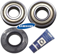 Ремкомплект бака стиральной машины Samsung (Самсунг): подшипники 6203 / 6204 + сальник 25x50,55x10/12 + смазка SKL