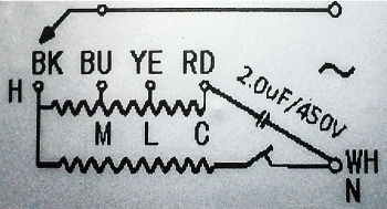 Схема мотора YYS40-4